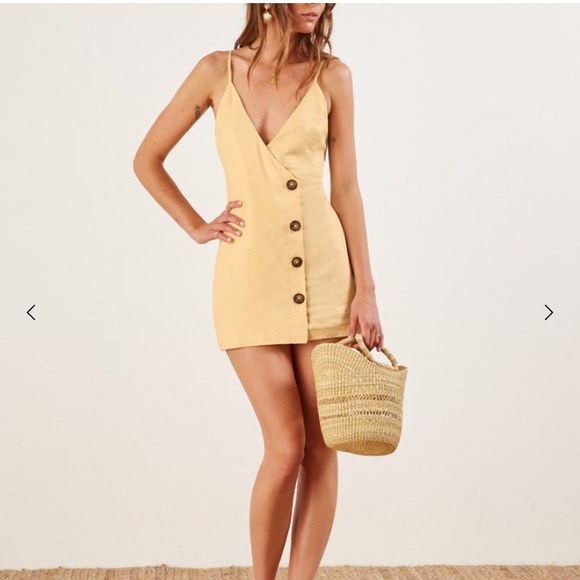 Reformation Cayman Dress In Parmesan 